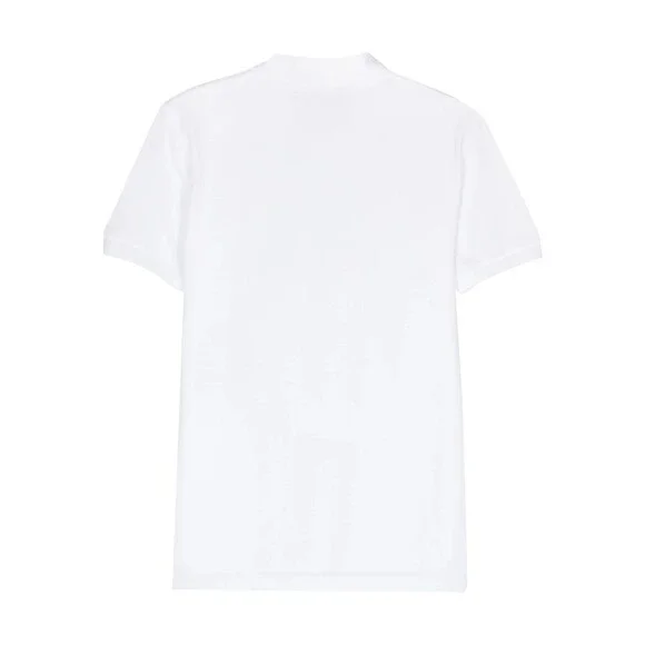 COMME DES GARCONS PLAY CDG PLAY BLACK EMBLEM POLO WHITE T-SHIRT - Picture 2 of 6